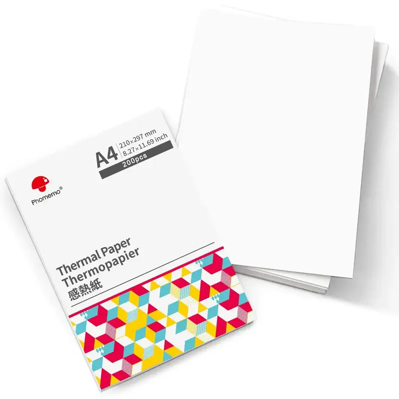 Multipurpose Thermal Printing Paper, 100/200 Sheets A4 Thermal Printer Paper for Continuous Printing, Back To School Essentia...