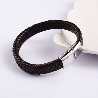 Trendy Leather Braided Cord Bracelets