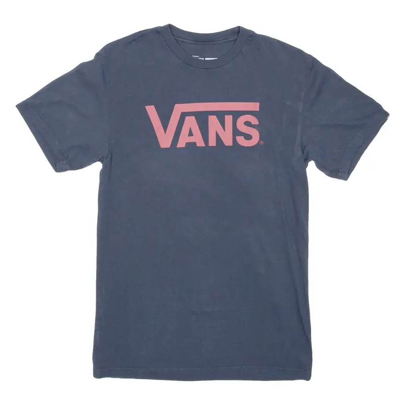 VANS Mens T-Shirt Blue Crew Neck S