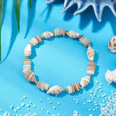 Shell Beaded Stretch Bracelets for Women