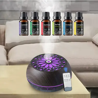 550ml Smart Diffuser with 6 Oils App Remote, Custom Timer & RGB Lighting for Modern Home Decor air purifier essential oil a...