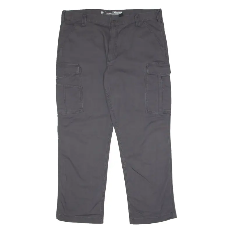 CARHARTT Cargo Workwear Mens Canvas Trousers Grey Relaxed Straight W40 L30