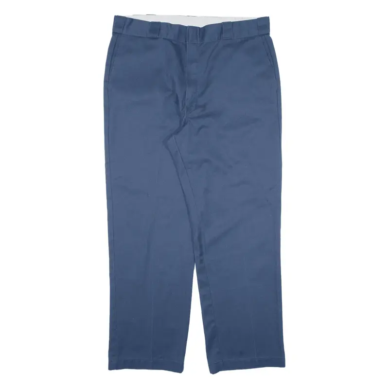 DICKIES Workwear Trousers Blue Regular Straight Mens W38 L30