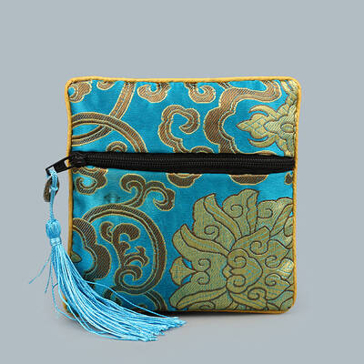 Chinese Style Square Cloth Zipper Pouches