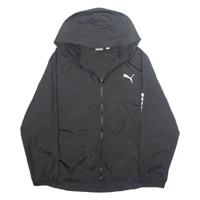 PUMA Mens Windbreaker Jacket Black Hooded 2XL