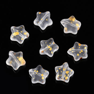 Spray Painted Glass Beads