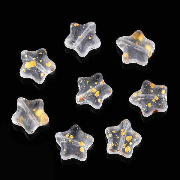 Spray Painted Glass Beads