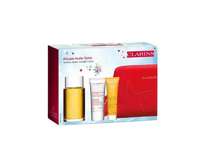 Clarins Huile Tonic Set Ritual - Body Care Gift Set