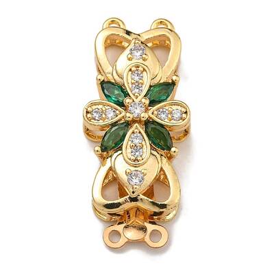 Brass Micro Pave Cubic Zirconia Box Clasps