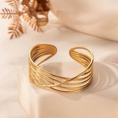 304 Stainless Steel Cuff Bangles for Women