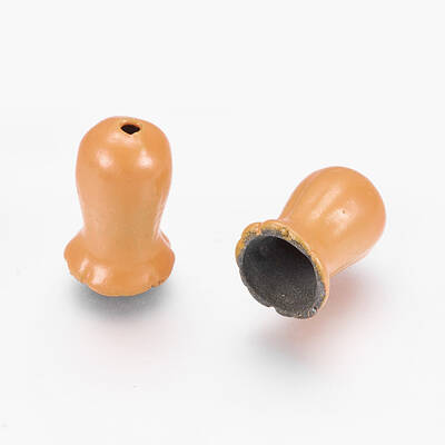 Spray Painted Alloy Flower Bead Cones