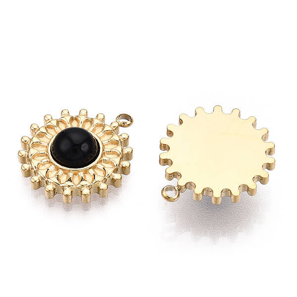 Natural Black Onyx(Dyed & Heated) Pendants