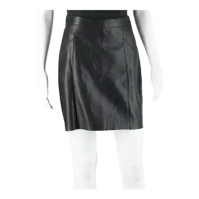 VERA MODA Faux Leather Short Mini Skirt Black Womens XS
