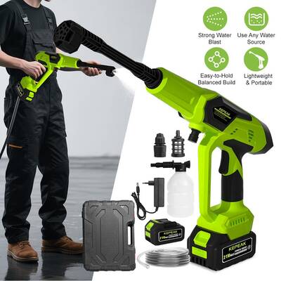Portable Cordless Car Wash Spray Gun High Pressure Car Wash Jet Spray Head, Electric Cordless High Pressure Washer