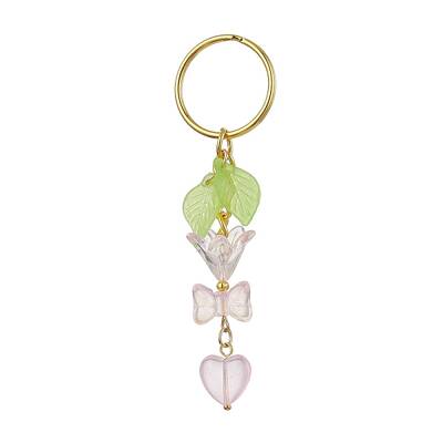 Bowknot & Heart Glass Pendant Decorations