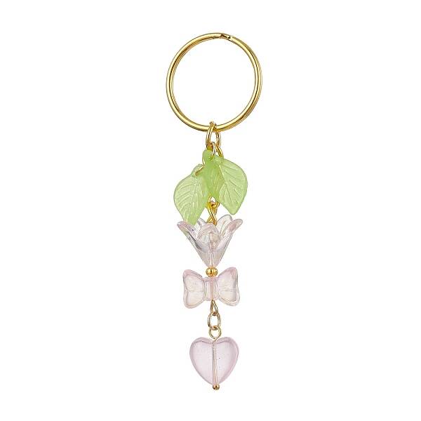 Bowknot & Heart Glass Pendant Decorations