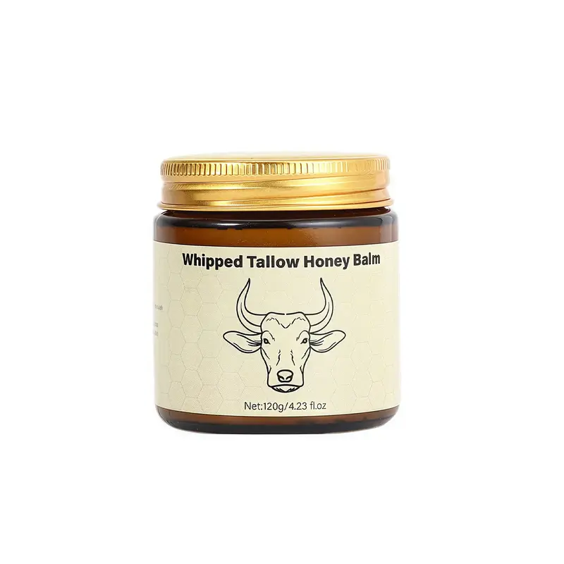 Lopeie Whipped Grass-Fed Beef Tallow Honey Balm - 4 Oz,Moisturizing Cream for Soft, Smooth Skin - Handmade All-Natural Moistu...