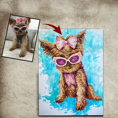 Portrait From Photo Dog Painting From Photo Pet Portrait From Photo Realistic Painting Birthday Gift | CUSTOM PORTRAIT