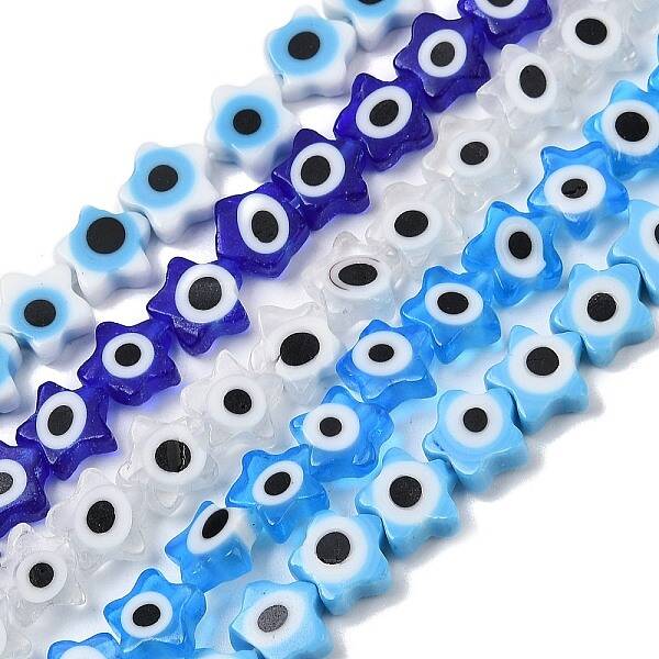 Handmade Evil Eye Lampwork Beads Strands