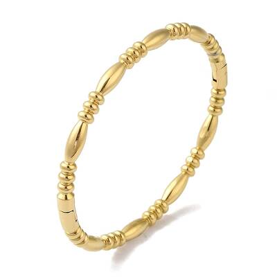 304 Stainless Steel Textured Ring Hinged Bangles for Women