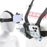 Phone Chest Strap Harness Mount and Head Strap Holder POV kit for Mobile Phone Gopro Compatible with iPhone,Samsung,Camera,Go...
