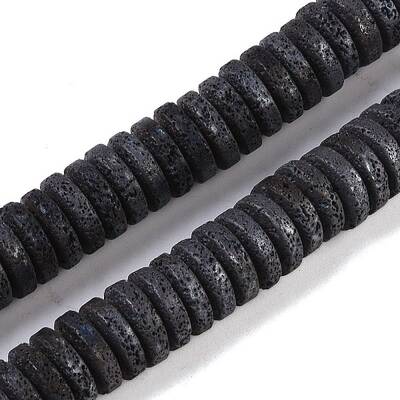 Frosted Natural Lava Rock Beads Strands