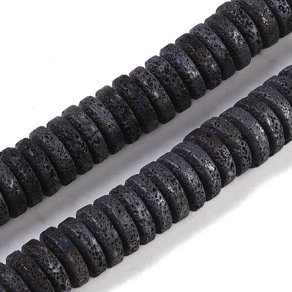 Frosted Natural Lava Rock Beads Strands