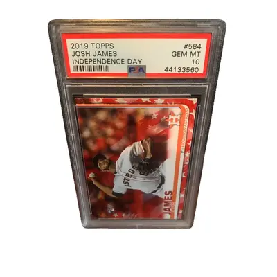 Josh James PSA Topps 2019 Series 2 Independence Day 10 Gem Mint Pop 1 #584