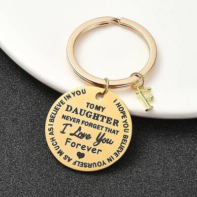 Valentine's Day Brass & 201 Stainless Steel Keychain