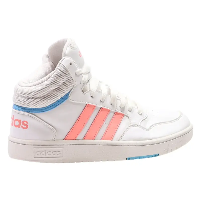 ADIDAS Hoops 3.0 2022 High Top Trainers White Synthetic Girls UK 4.5