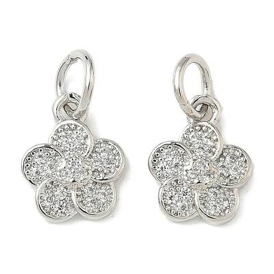 Brass Micro Pave Cubic Zirconia Pendants