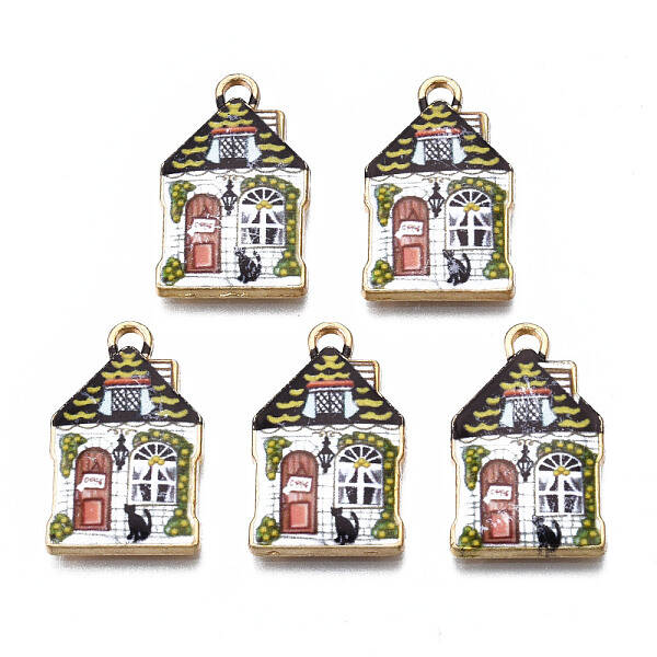 Rack Plating Alloy Enamel Pendants