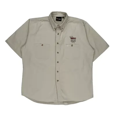 Mro Racing Outreach Chase Authentics Short Sleeve Shirt - XL Beige Cotton | Size: x-large