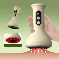 USB Rechargeable Heated Body Cupping Massager, 9-speed Adjustable Smart Facial Cupping Massager, Neck Massager, Heating Full ...