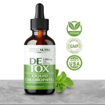 Total Nutra - Liquid Chlorophyll Drops 50mg Healthcare Fitness Supplement Dietary