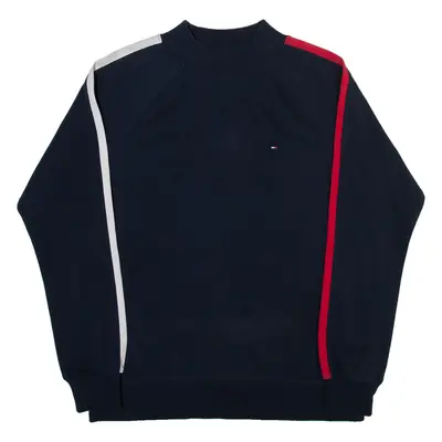 TOMMY HILFIGER Lightweight Mens Sweatshirt Blue High Neck S