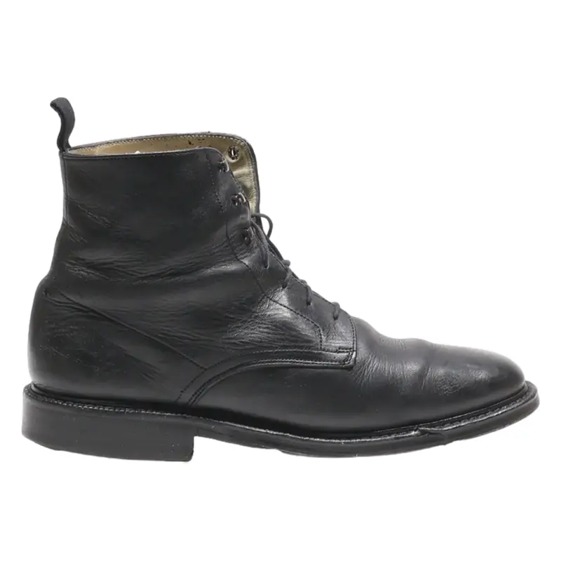 GANYON Lace-Up Boots Black Leather Mens UK 9