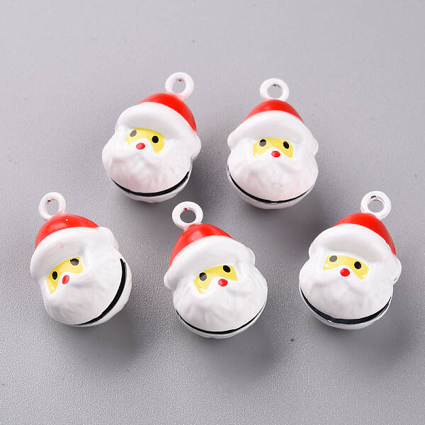 Christmas Baking Painted Brass Bell Pendants