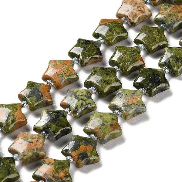 Natural Unakite Beads Strands