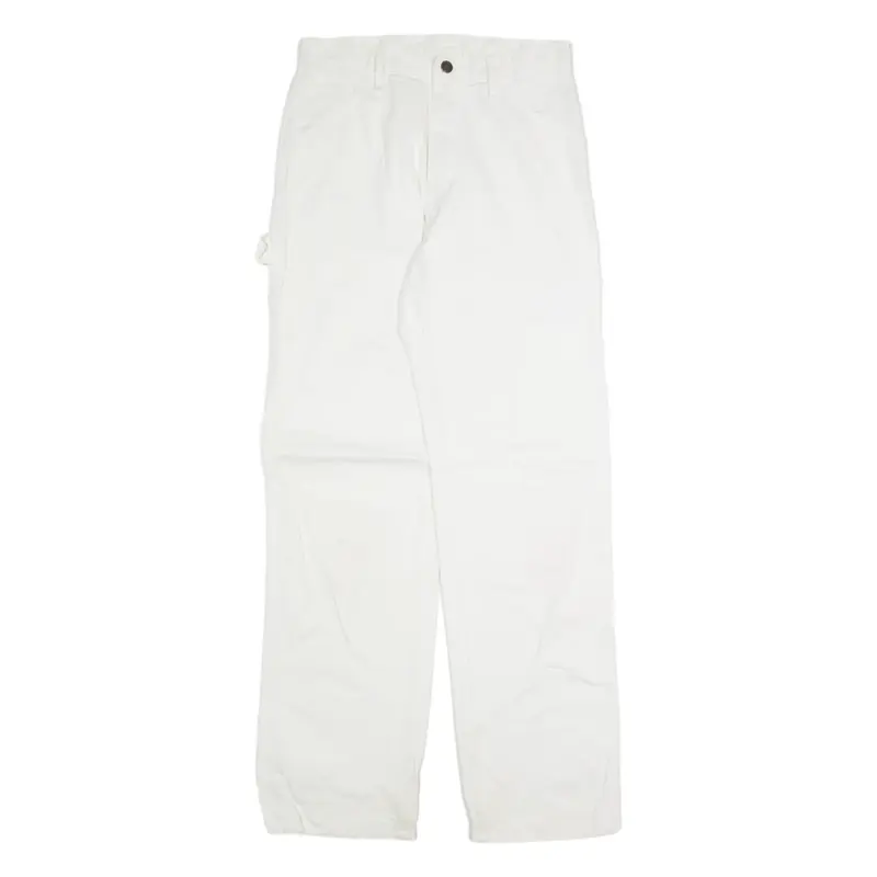 DICKIES Carpenter Cargo Mens Trousers White Regular Straight W28 L32