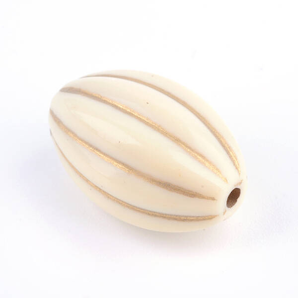 Oval Plating Acrylic Beads