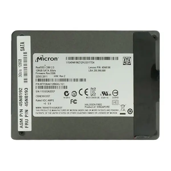 45N8192 Lenovo 128GB Multi-Level Cell SATA 3Gb/s 2.5-Inch Solid State Drive
