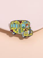 School Bus Design Brooch, Bag Essentials, Cute Cartoon Bus Brooch, Fashion Accessories for Women & Men, Enamel Pin Suitable ...