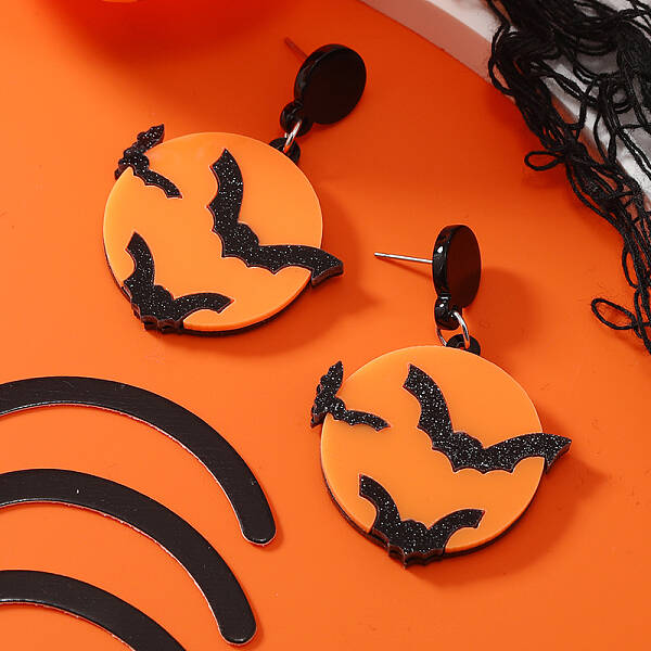 Halloween Bat Stud Earrings