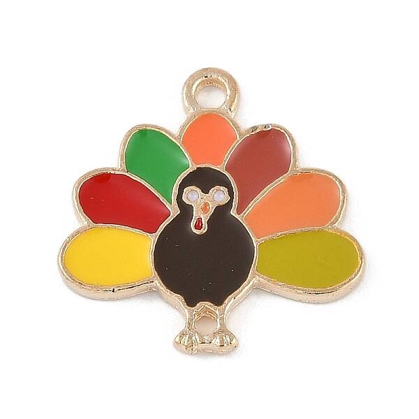 Thanksgiving Day Theme Alloy Enamel Pendants
