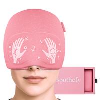 Soothefy Migraine Headache Relief Cap - Built-in Slide-Up Eye Mask - 360° Cooling & Compression Hangover Hat for Hot & Cold ...