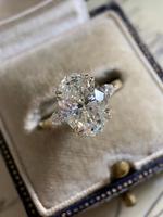 Elegant Oval Shaped Zirconia Ring, Fashion Accessories for Women, Trendy All-match & Exquisite Engagement Wedding Promise Rin...