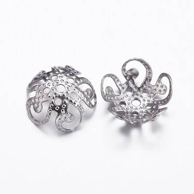 Tarnish Resistant 304 Stainless Steel Beads Caps