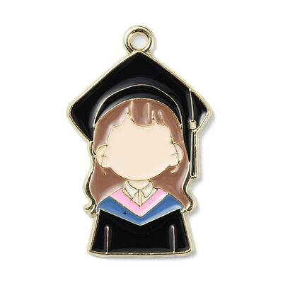 Graduation Theme Alloy Enamel Pendants