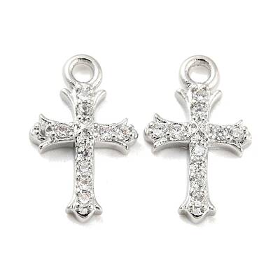 Brass Micro Pave Cubic Zirconia Pendants